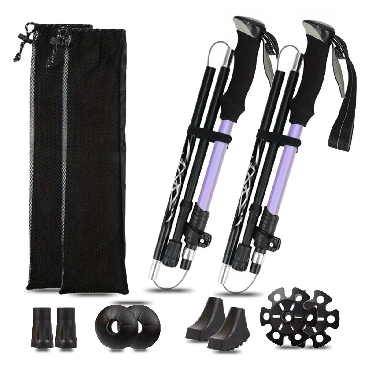 Ultralight 5 Section Aluminum Trekking Pole For Hiking