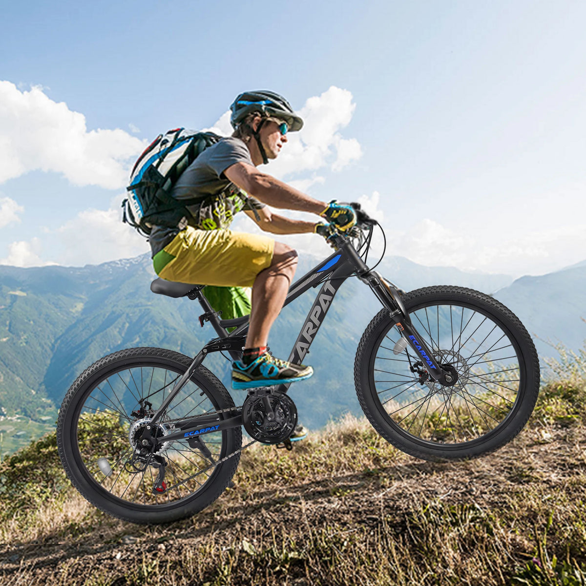 Ecarpat Full Suspension Mountain Bike With 21 Speed Disc Brakes