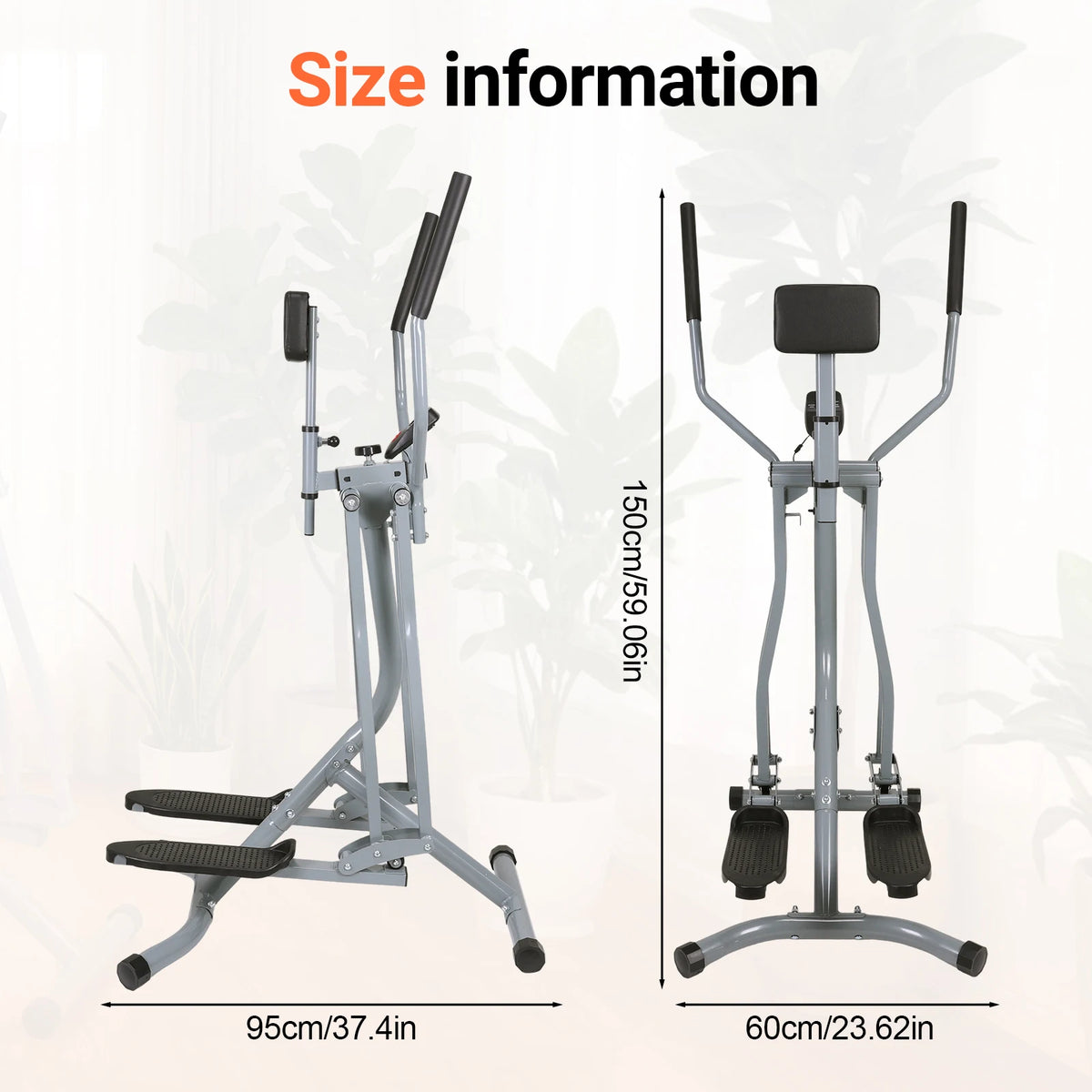 Aliilea Foldable Home Cardio Elliptical With LCD Monitor