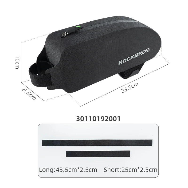 Rockbros Waterproof Nylon Top Tube Bag For Bicycles