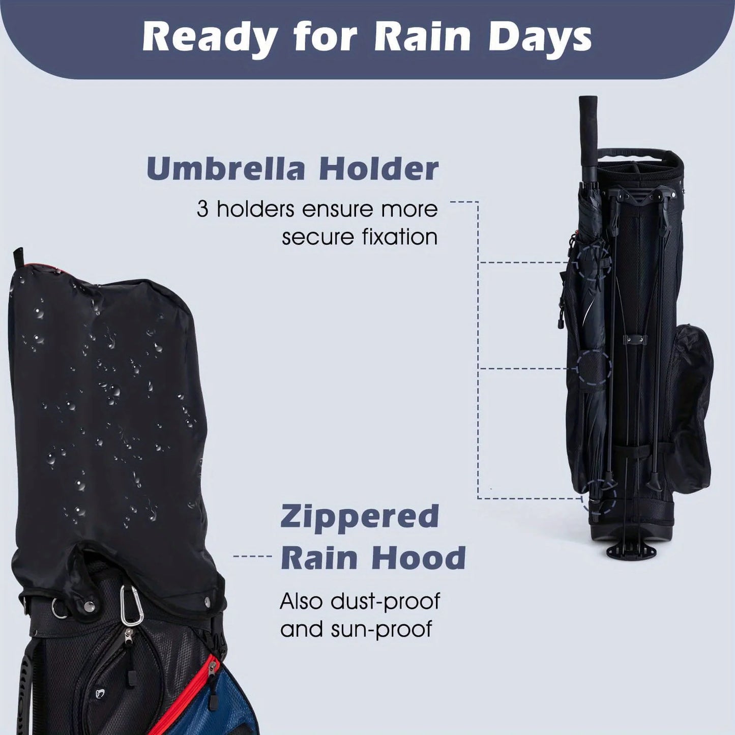 Goplus Men's Complete Golf Club Set With Rain Hood