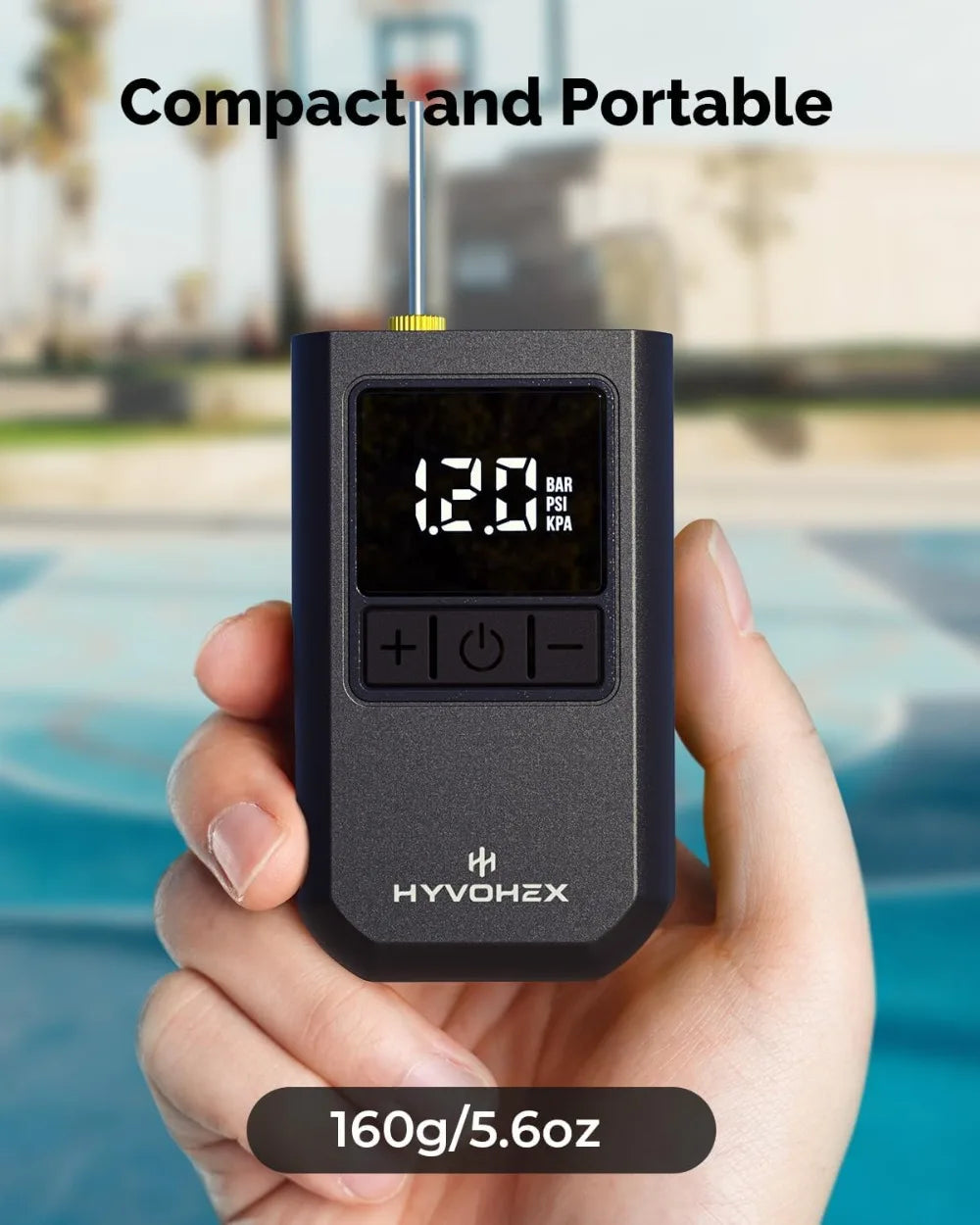 Portable Electric Ball Pump With Digital Display Auto Shut Off