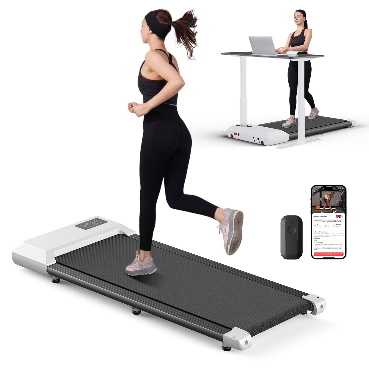 Superun 2in1 Treadmill For Home 2.5HP LCD Display Bluetooth