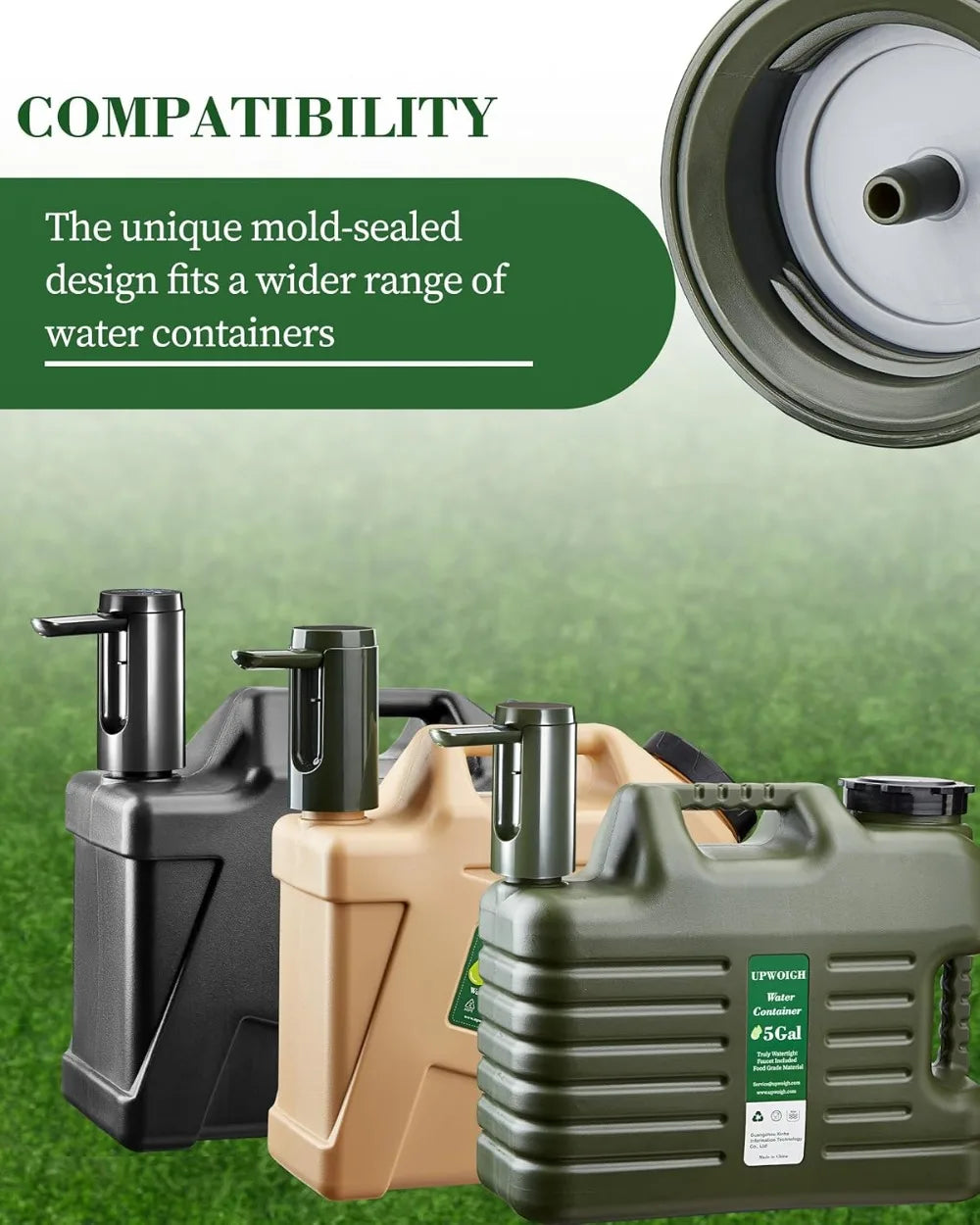 Water Jug Set for Outdoors BPA Free Leakproof 2 Jugs