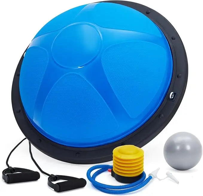 Half Exercise Ball Balance Trainer With Bands And Pump Yoga