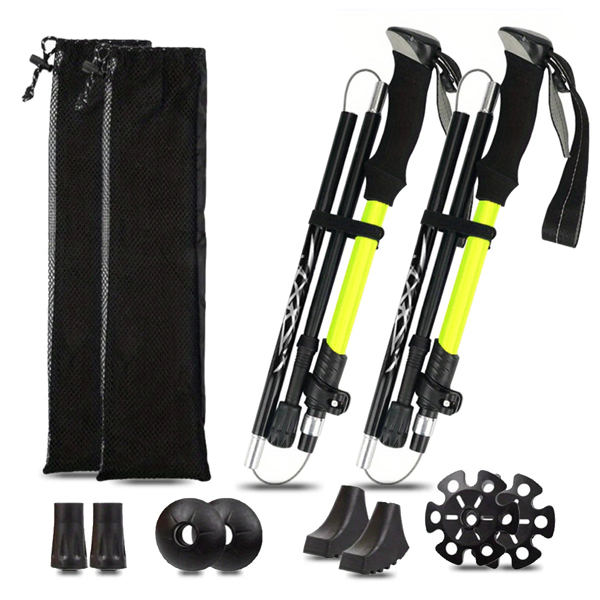 Ultralight Aluminum Folding Trekking Pole 5-Section