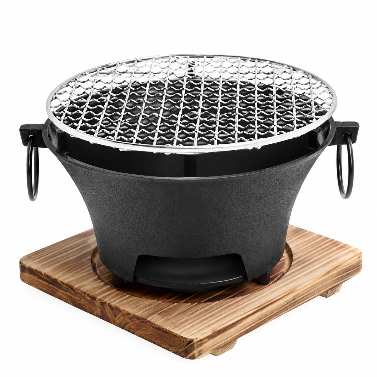 KL1 Portable Charcoal Grill Tabletop BBQ With Cast Iron Body