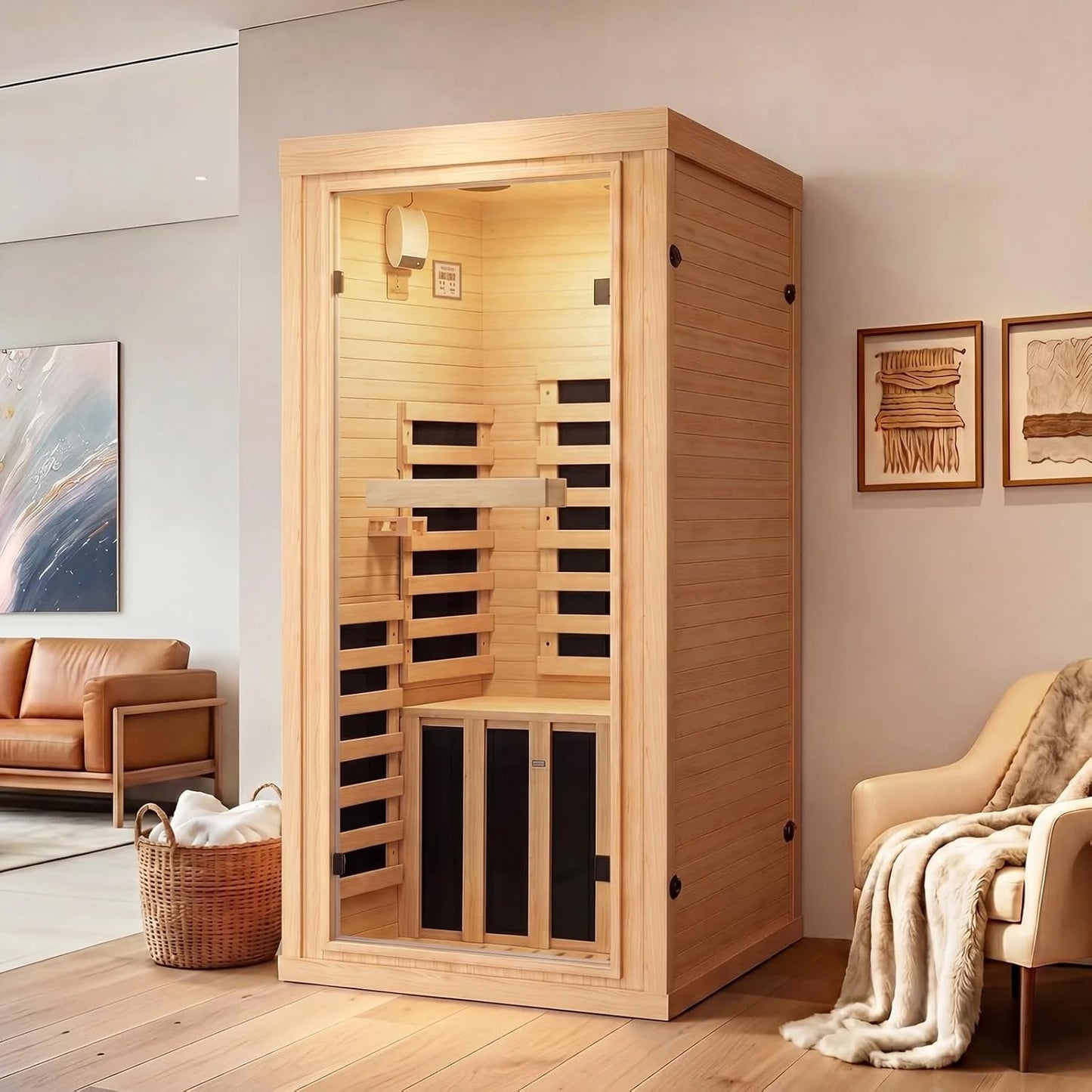 Nordivale Far Infrared Sauna Hemlock Indoor Spa With Bluetooth