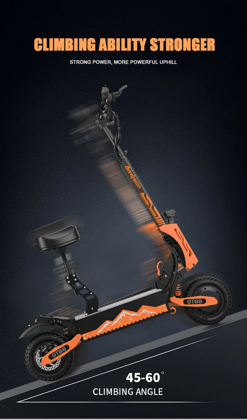 Arwibon GT08 Electric Scooter 5600W Folding Off Road