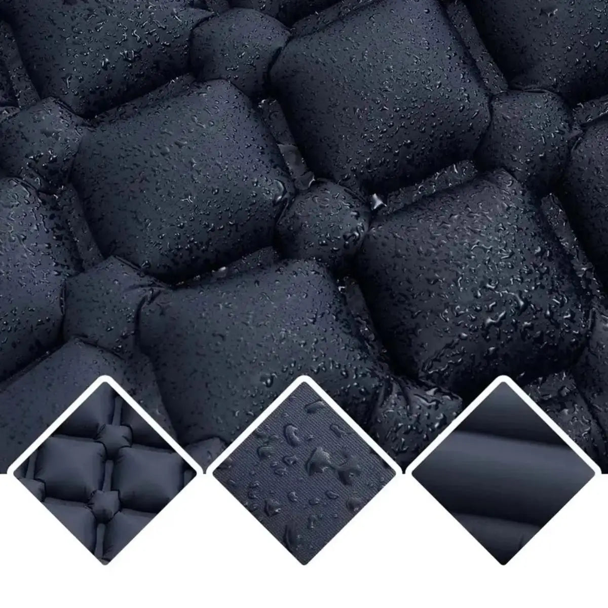 Inflatable Camping Air Mattress With Pillow, Foldable and Waterproof