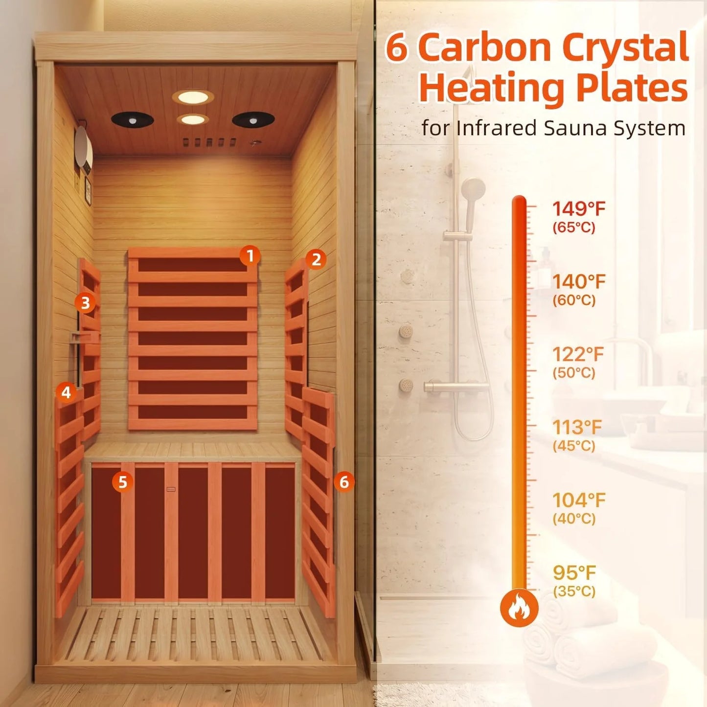 Nordivale Far Infrared Sauna Hemlock Indoor Spa With Bluetooth