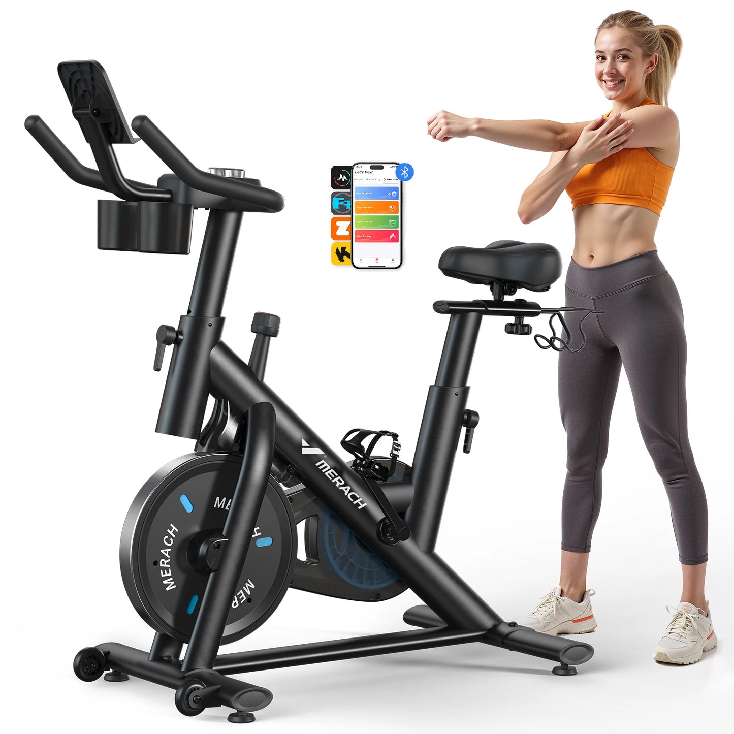 Merach Magnetic Indoor Bike With Exclusive App And Quiet Operation