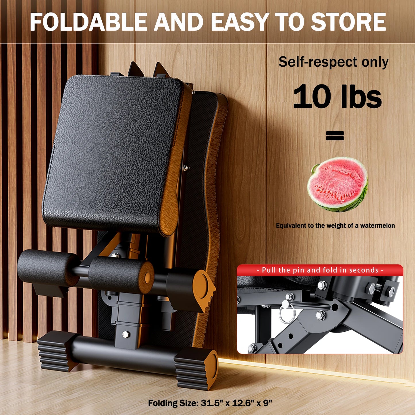 Foldable Adjustable Weight Bench for Full Body Workout