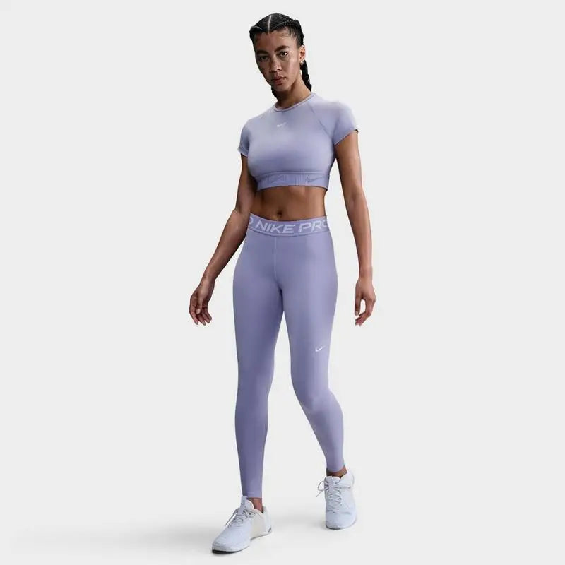 Nike Womens Pro Running Tights High-Waisted With Mesh Panels