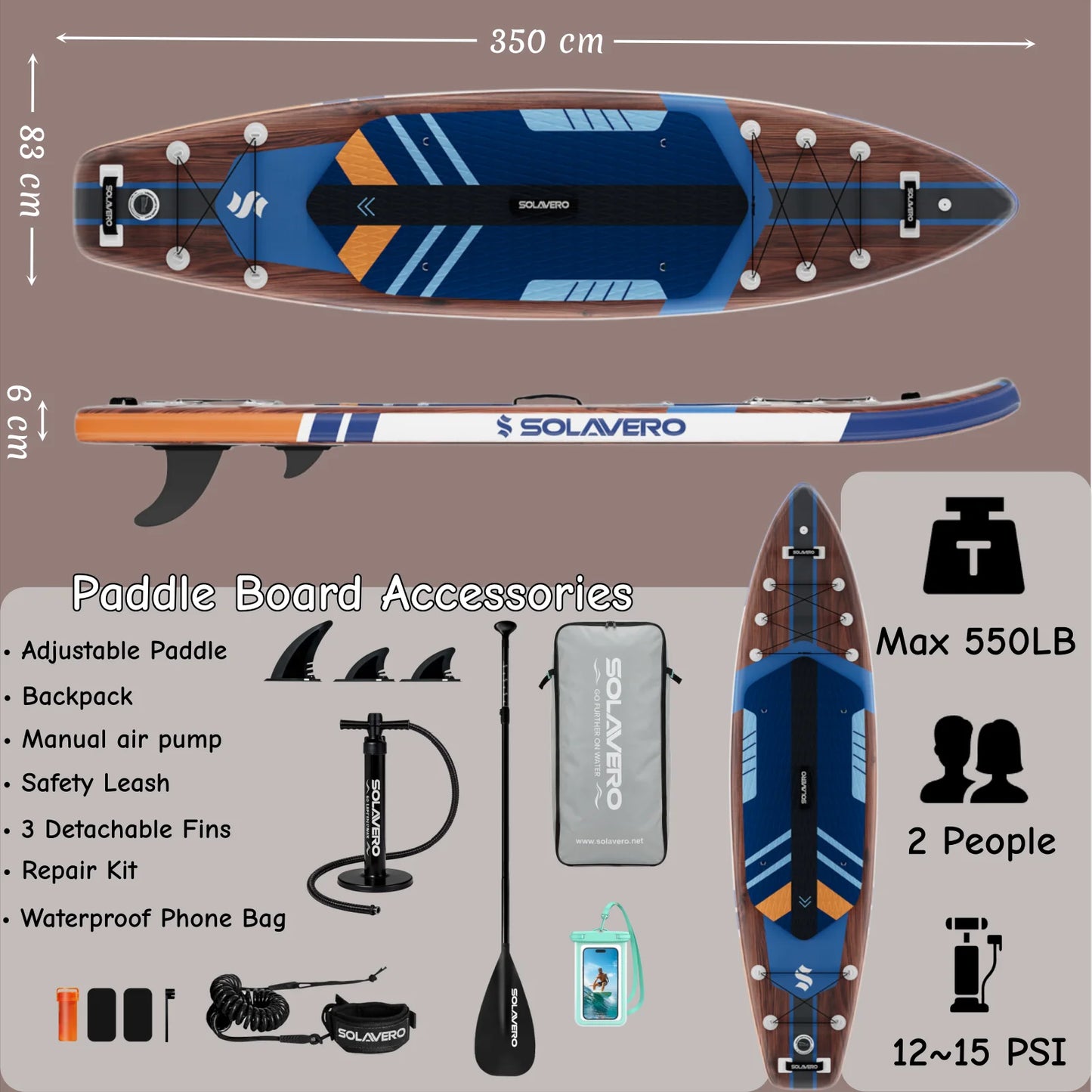 Inflatable Stand Up Paddle Board With Premium Accessories