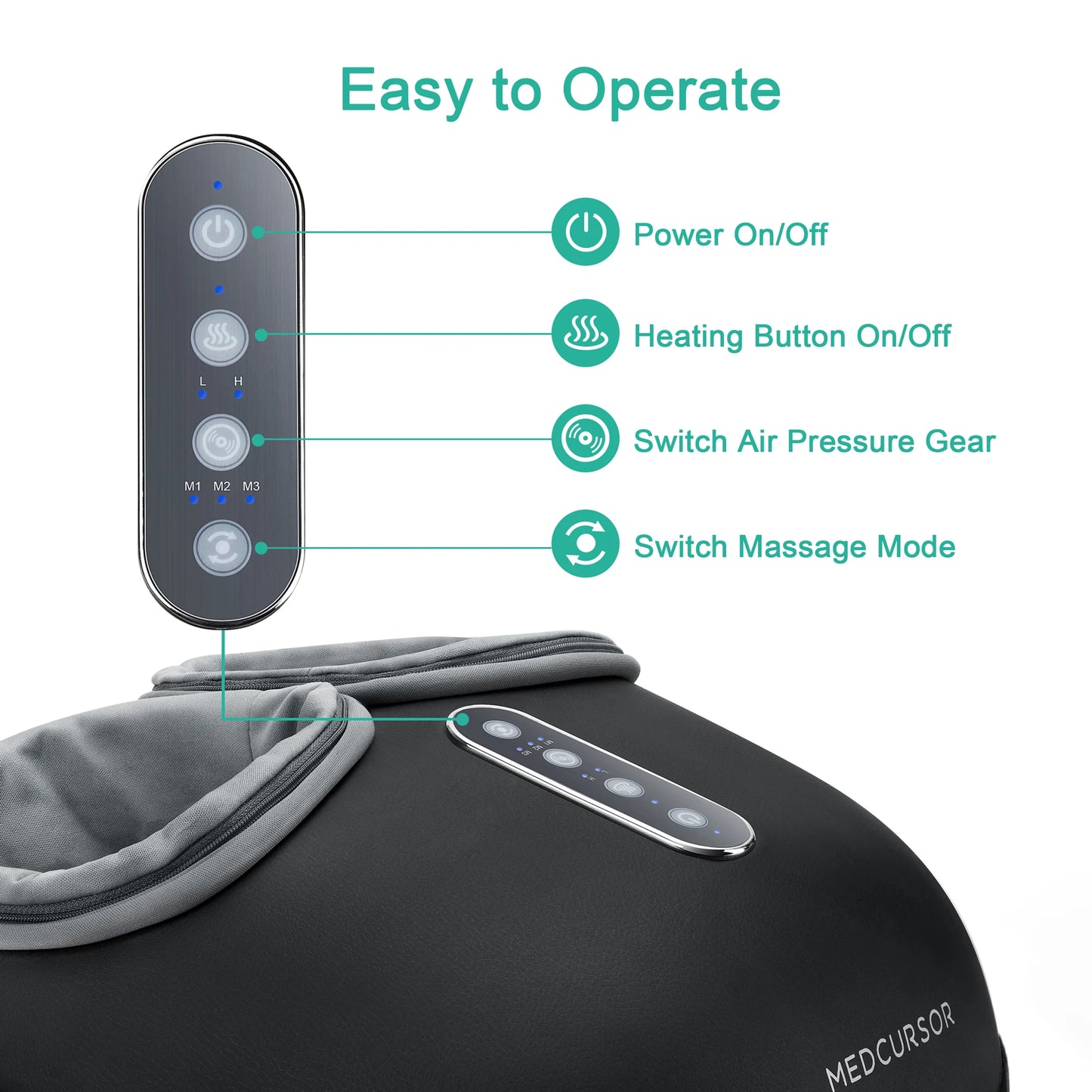 Medcursor Shiatsu Foot Massager With Heat And Rollers