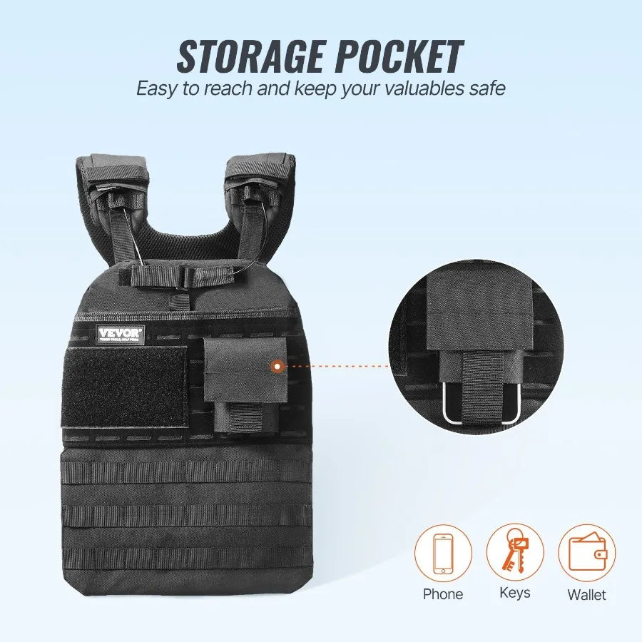 40lb Adjustable Weighted Vest For Fitness Training