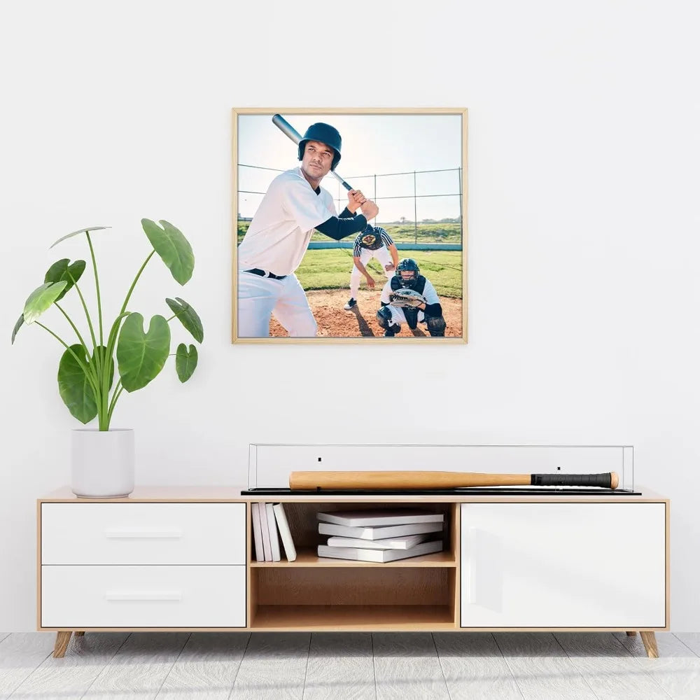 Baseball Bat Display Case With UV Protection, Wall Or Tabletop