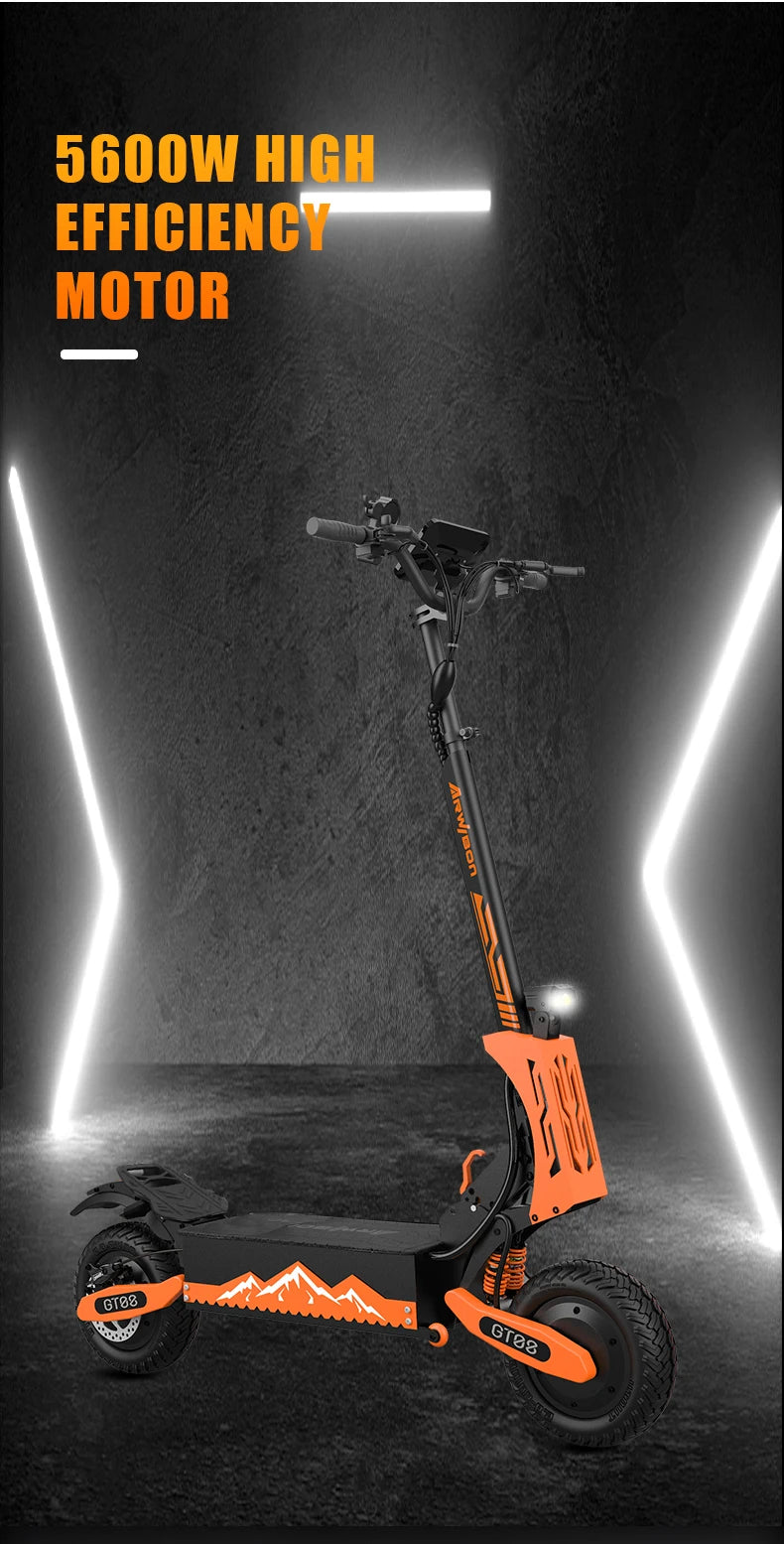Arwibon Dual Motor Electric Scooter 46 MPH 60V 27Ah