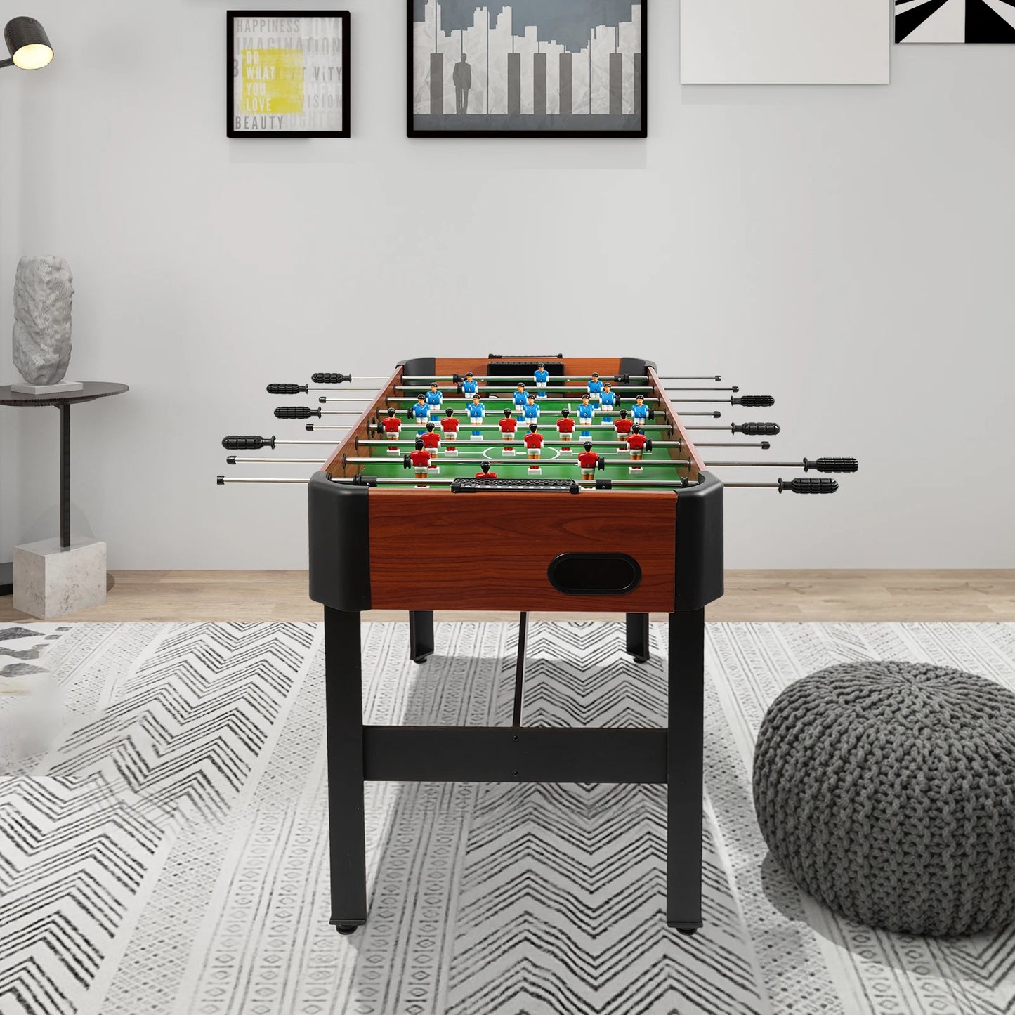 Foosball Table Soccer Game With Eight Rods For Living Room