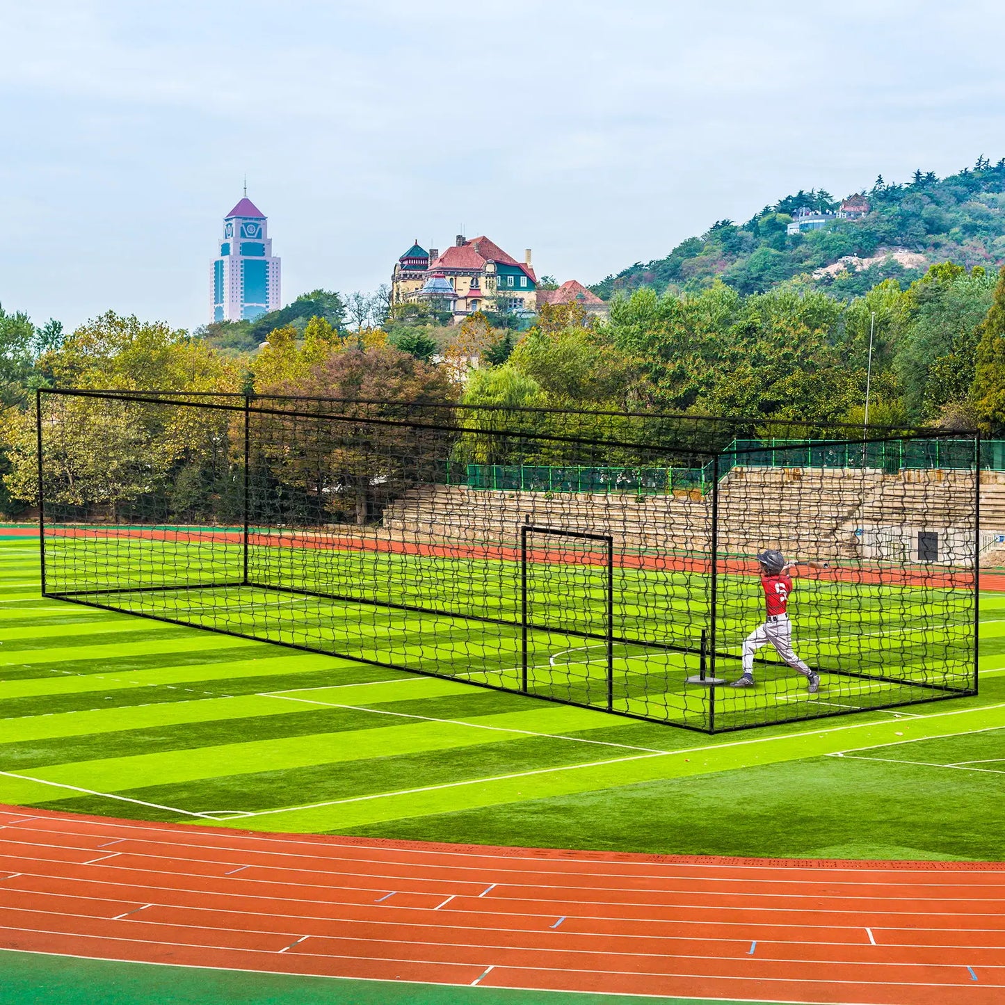 Baseball Batting Cage Net With Frame For Backyard Training