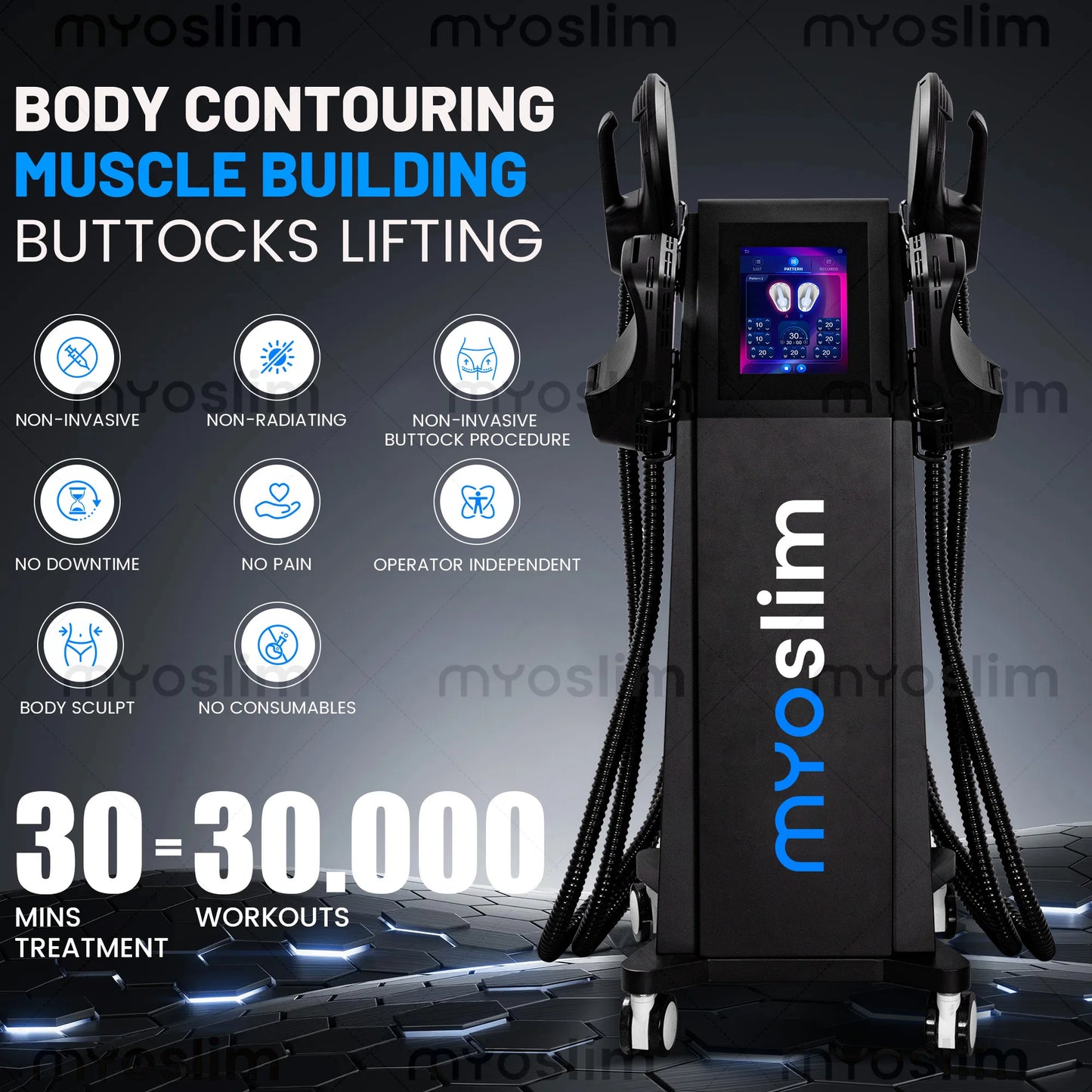 MYOSLIM HIEMT RF EMS Body Sculpt Machine