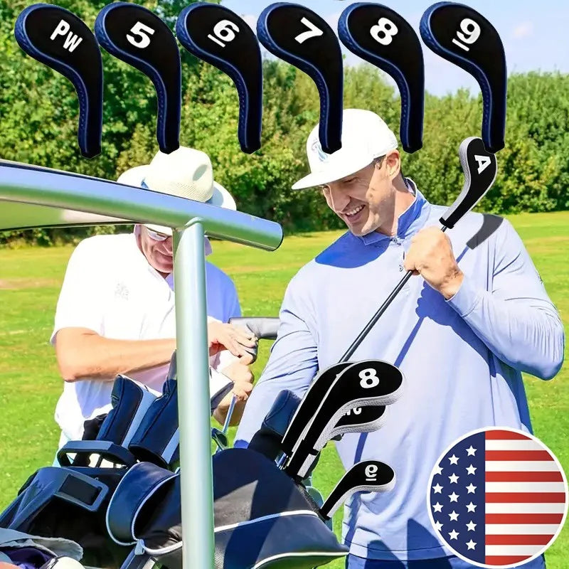 Protective Golf Club Covers 12-Piece Neoprene Driver Head Covers