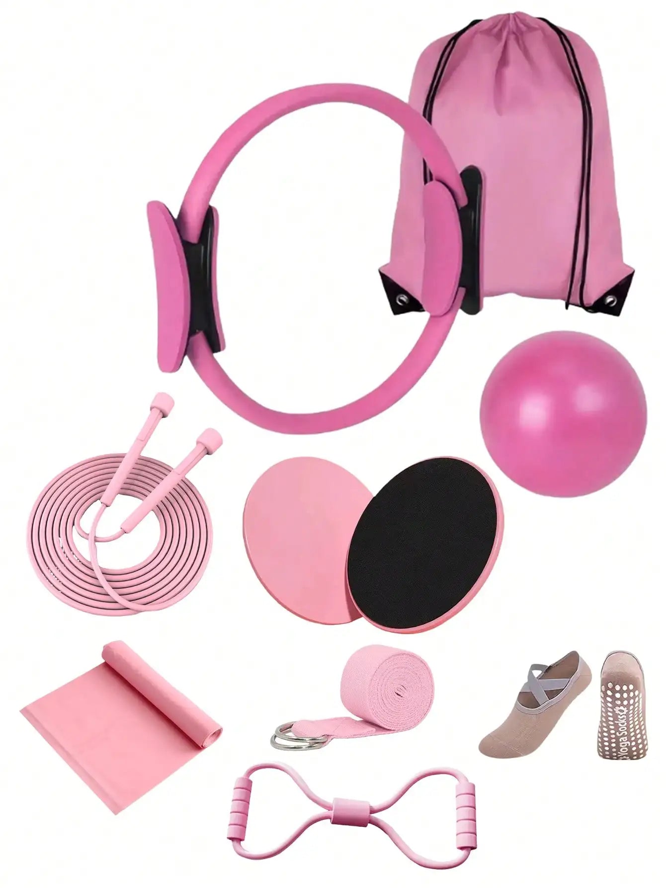 Pilates Yoga Fitness Set For Home Gym And Women Training
