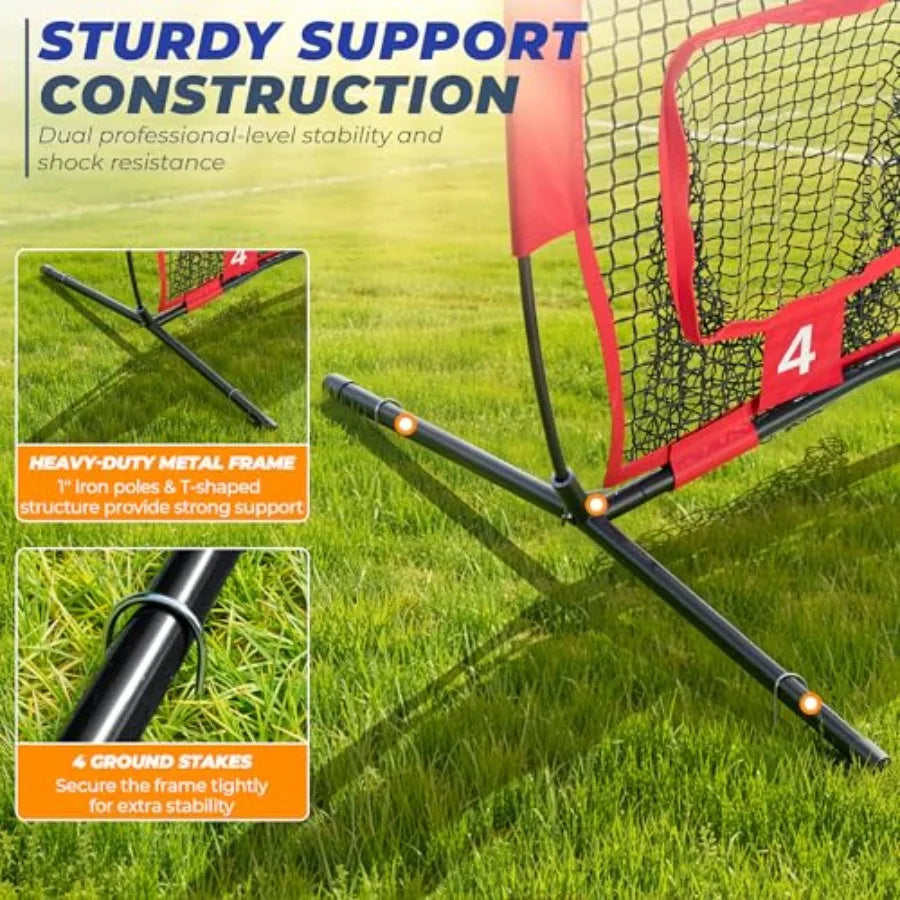 Football Throwing Net With Target Pockets For Quarterback Training