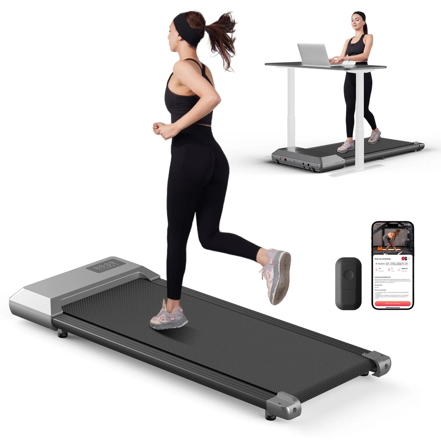 Superun 2in1 Treadmill For Home 2.5HP LCD Display Bluetooth