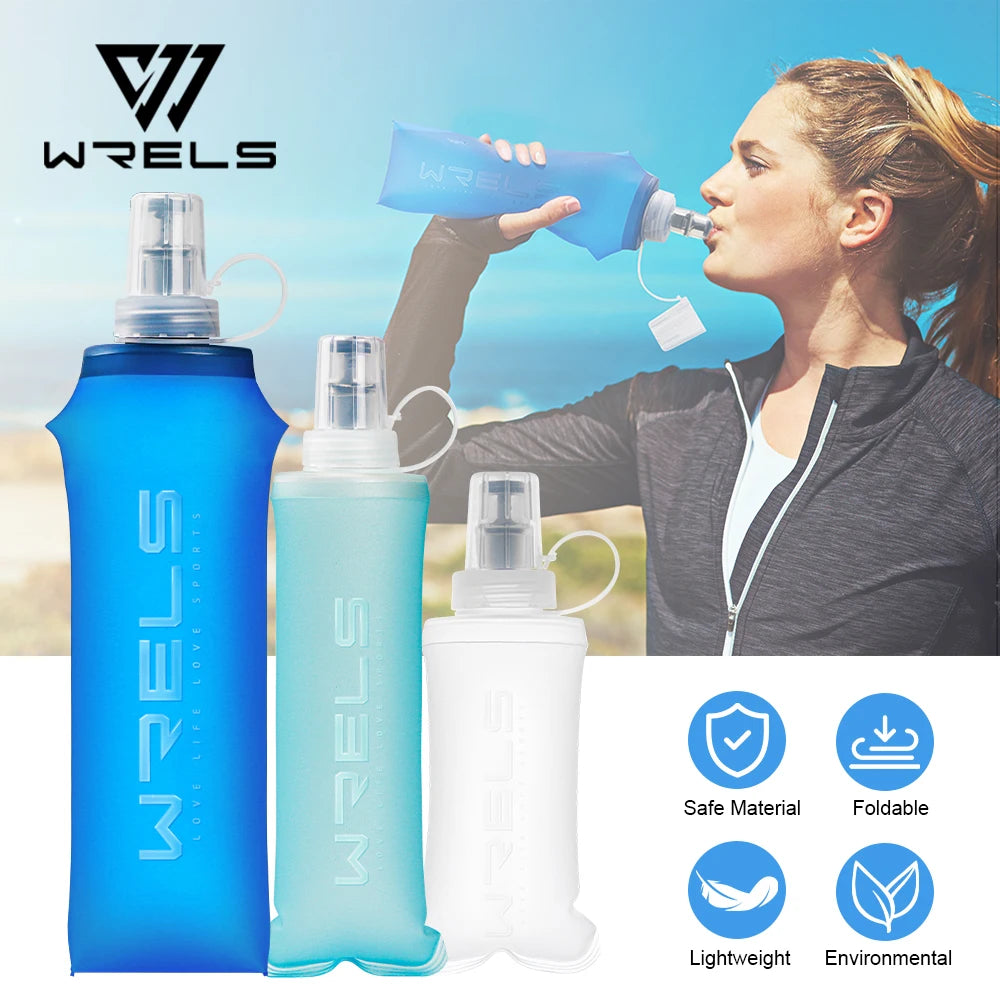 WRELS Soft Flask Collapsible Water Bottle TPU BPA Free