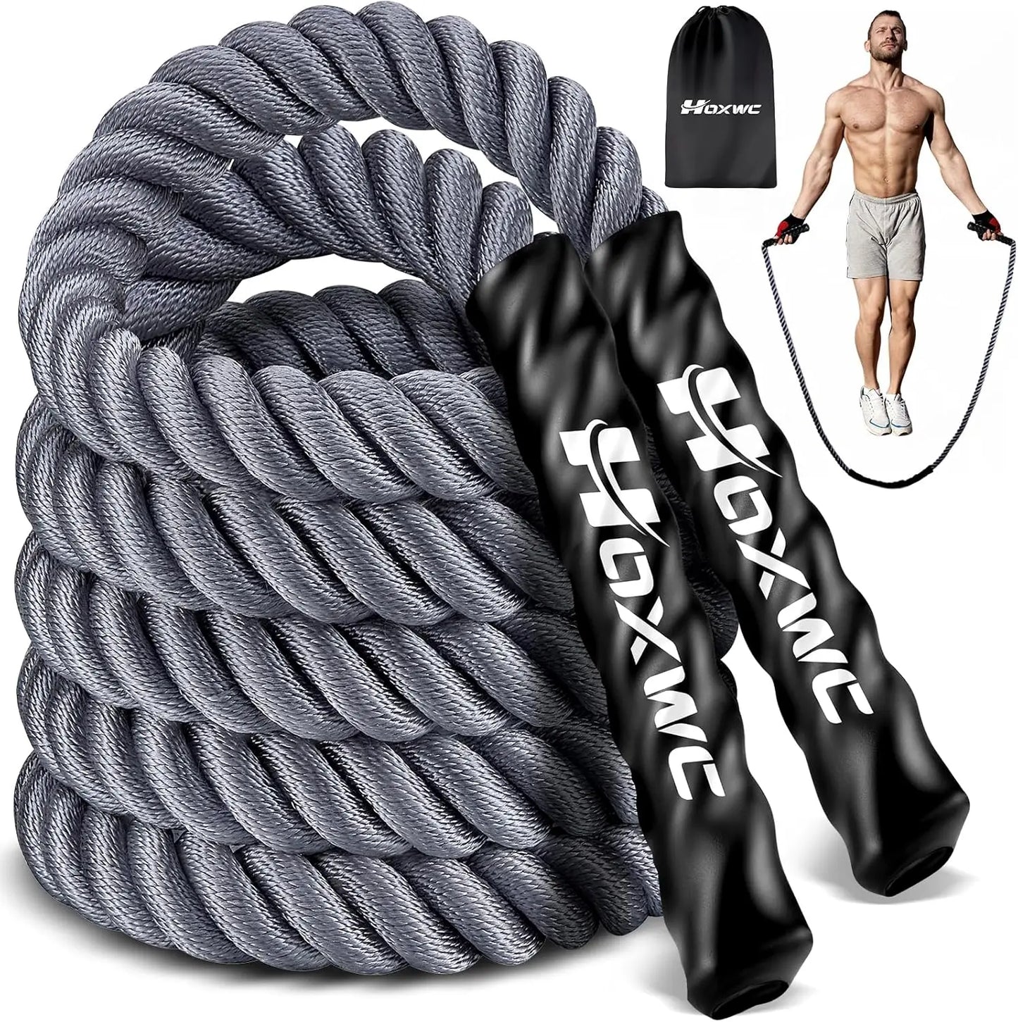 Weighted Jump Rope for Fitness, Heavy Skipping Rope for Cardio