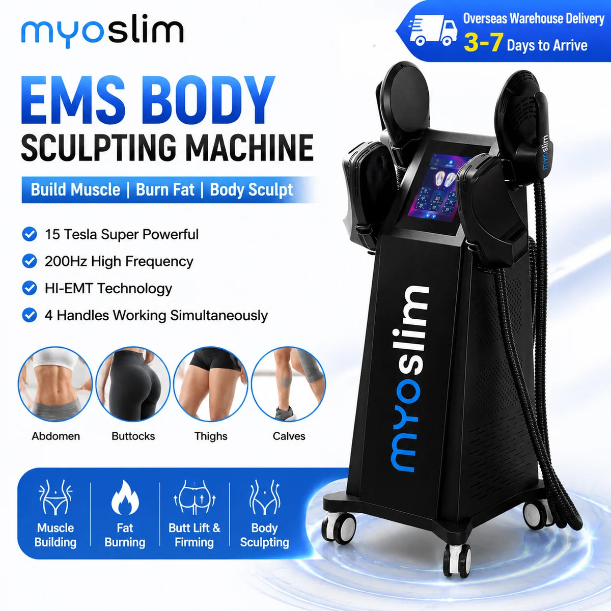 MYOSLIM EMS RF Body Sculpting Machine For Muscle Building