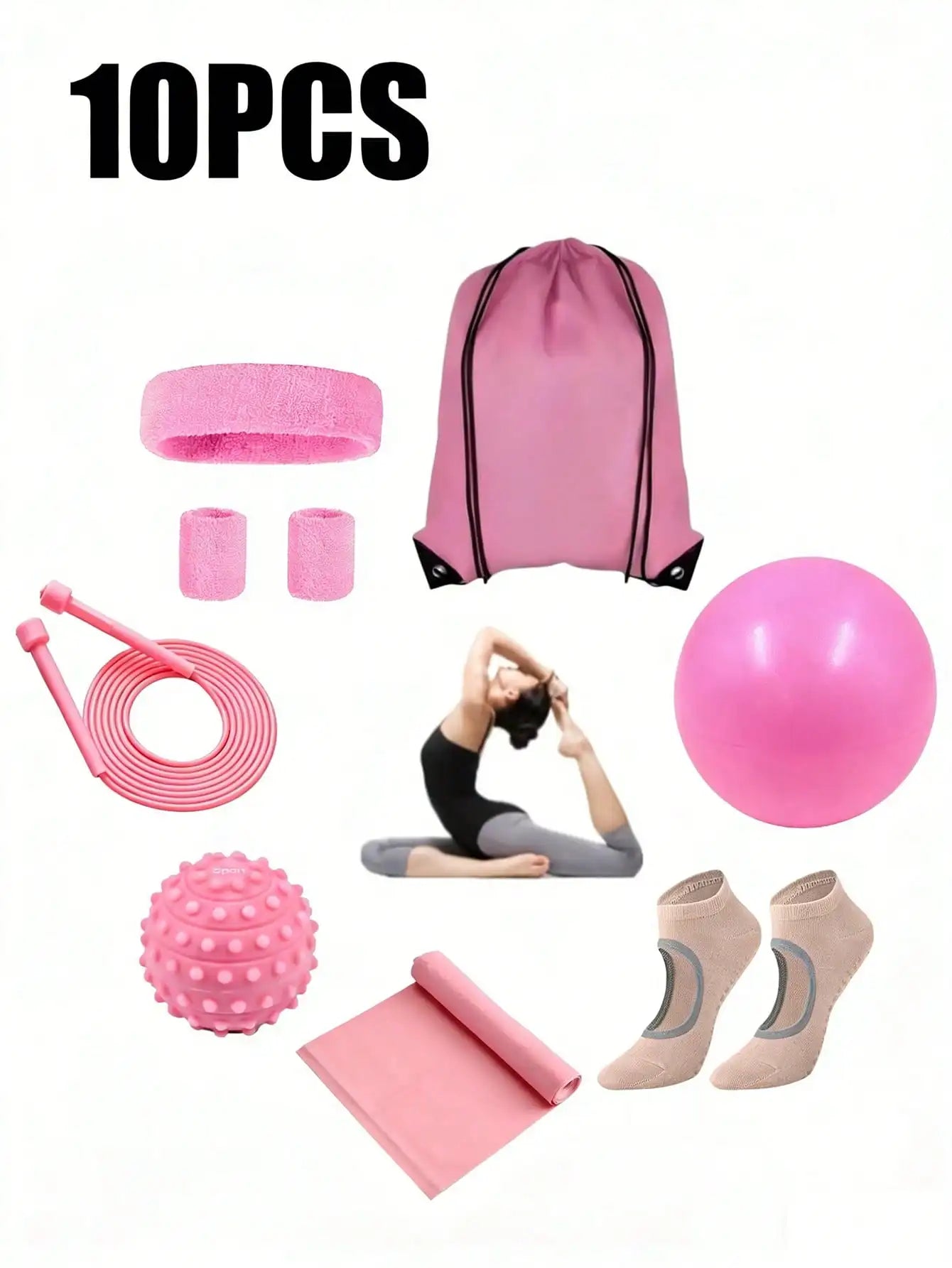 Pilates Yoga Fitness Set For Home Gym And Women Training