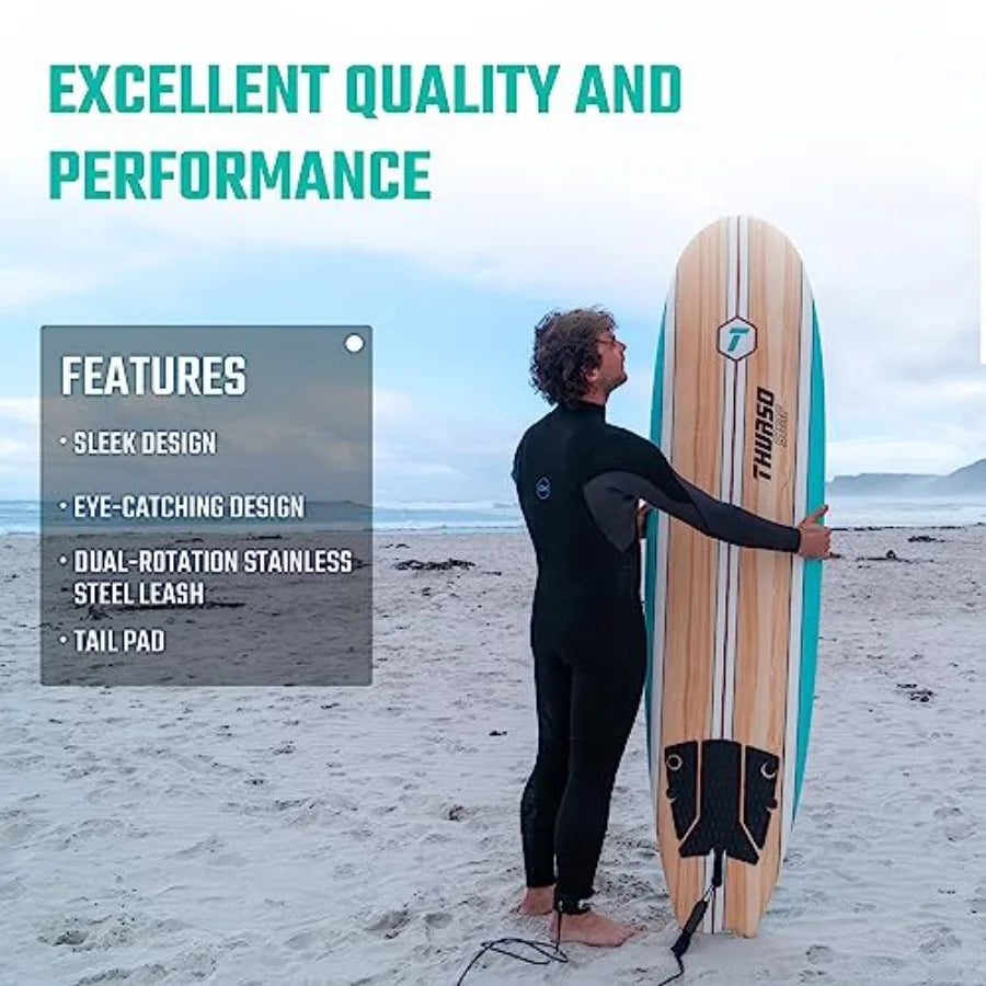 Soft Top Foam Beginner Surfboard For Adults And Kids
