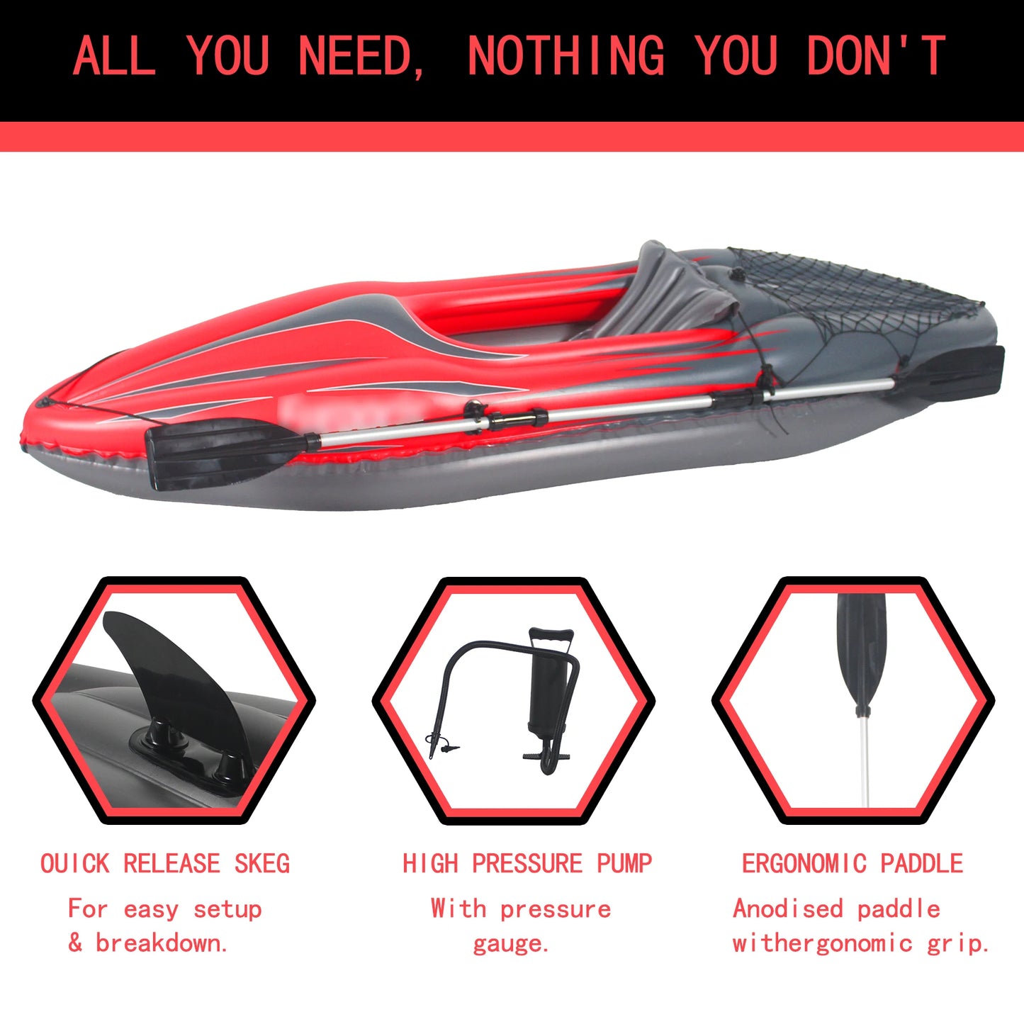 HHSJZWCY Inflatable Kayak Fishing Boat One Person