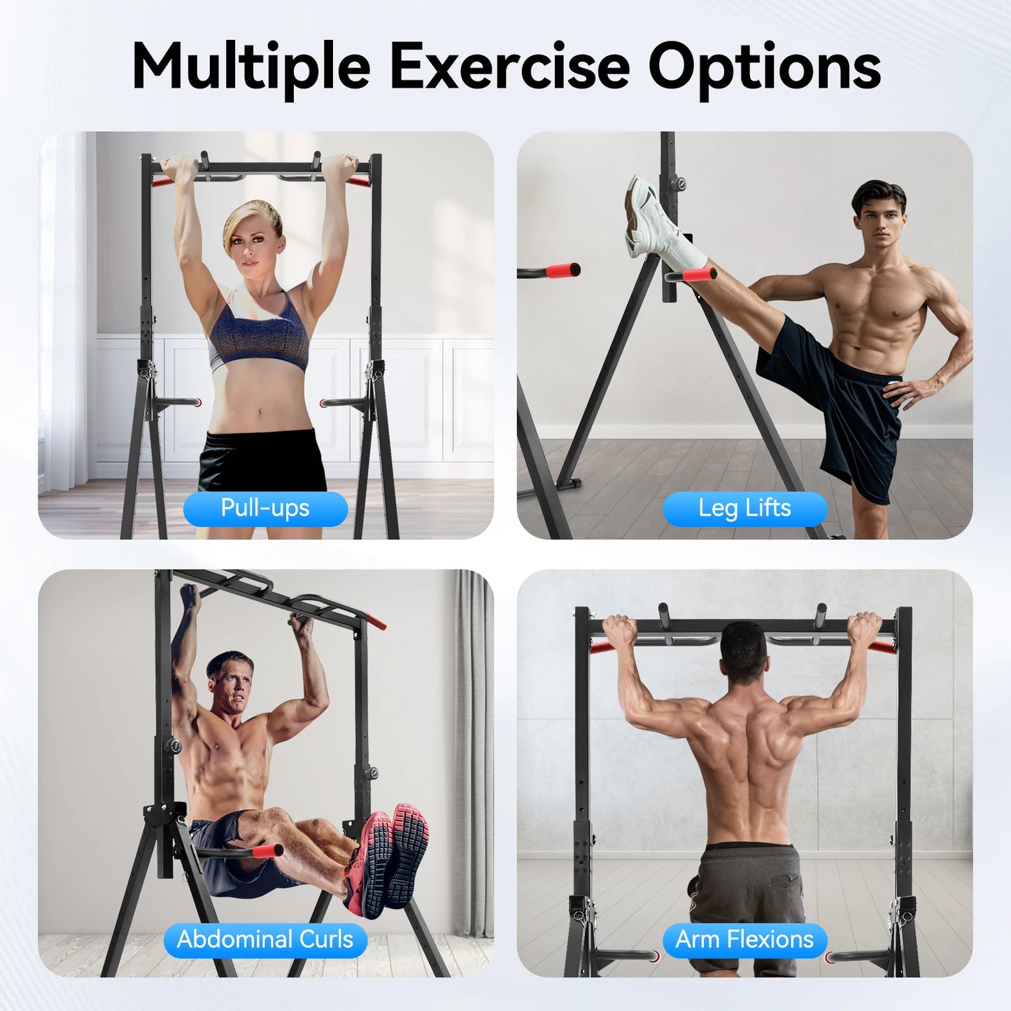 Adjustable Pull Up Station Foldable Triangle Bar 200kg Load