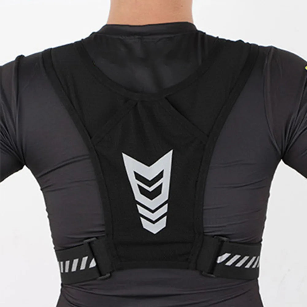 Reflective Running Vest With Phone Holder Chest Bag