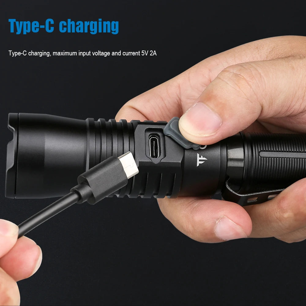 TrustFire T30R 1100M Tactical Flashlight 18650 USB Rechargeable