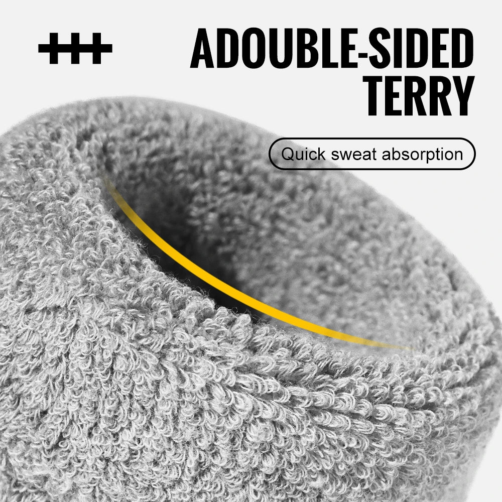 WRELS Wristbands Terry Cloth Moisture Wicking Sport Sweatbands