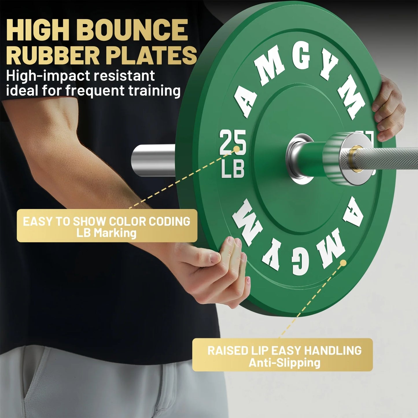 FITVIDS AMGYM Bumper Plate For Strength Training
