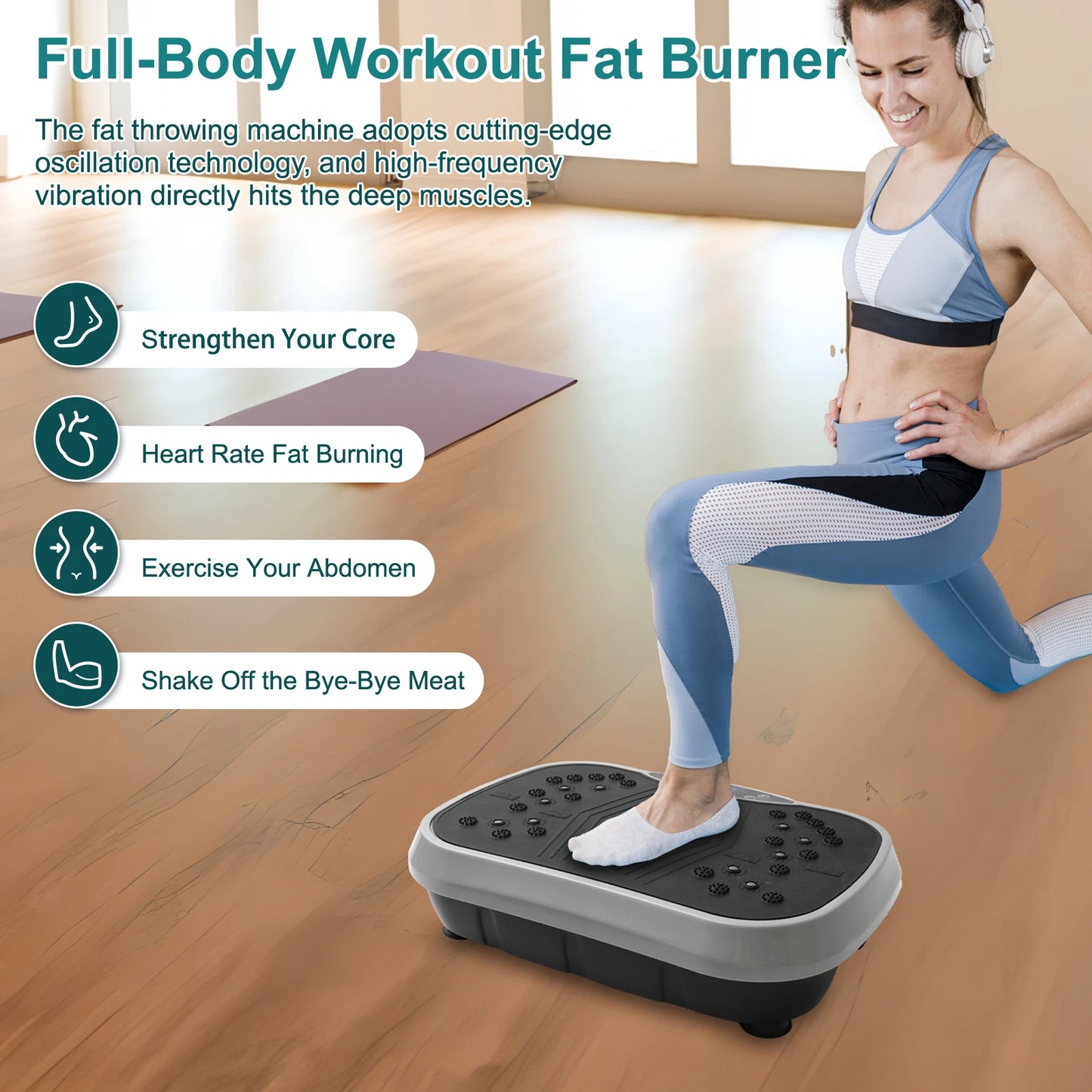 Vibration Plate Home Fitness Machine For Fat Burning Workout