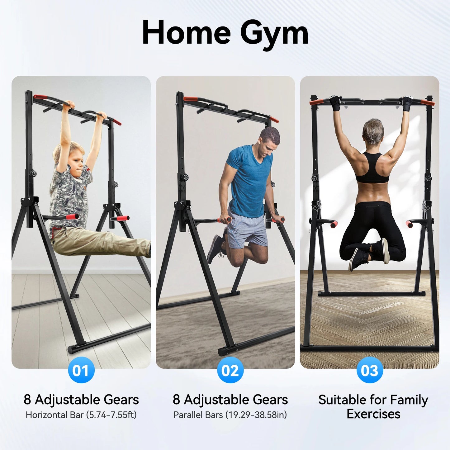 Adjustable Pull Up Station Foldable Triangle Bar 200kg Load