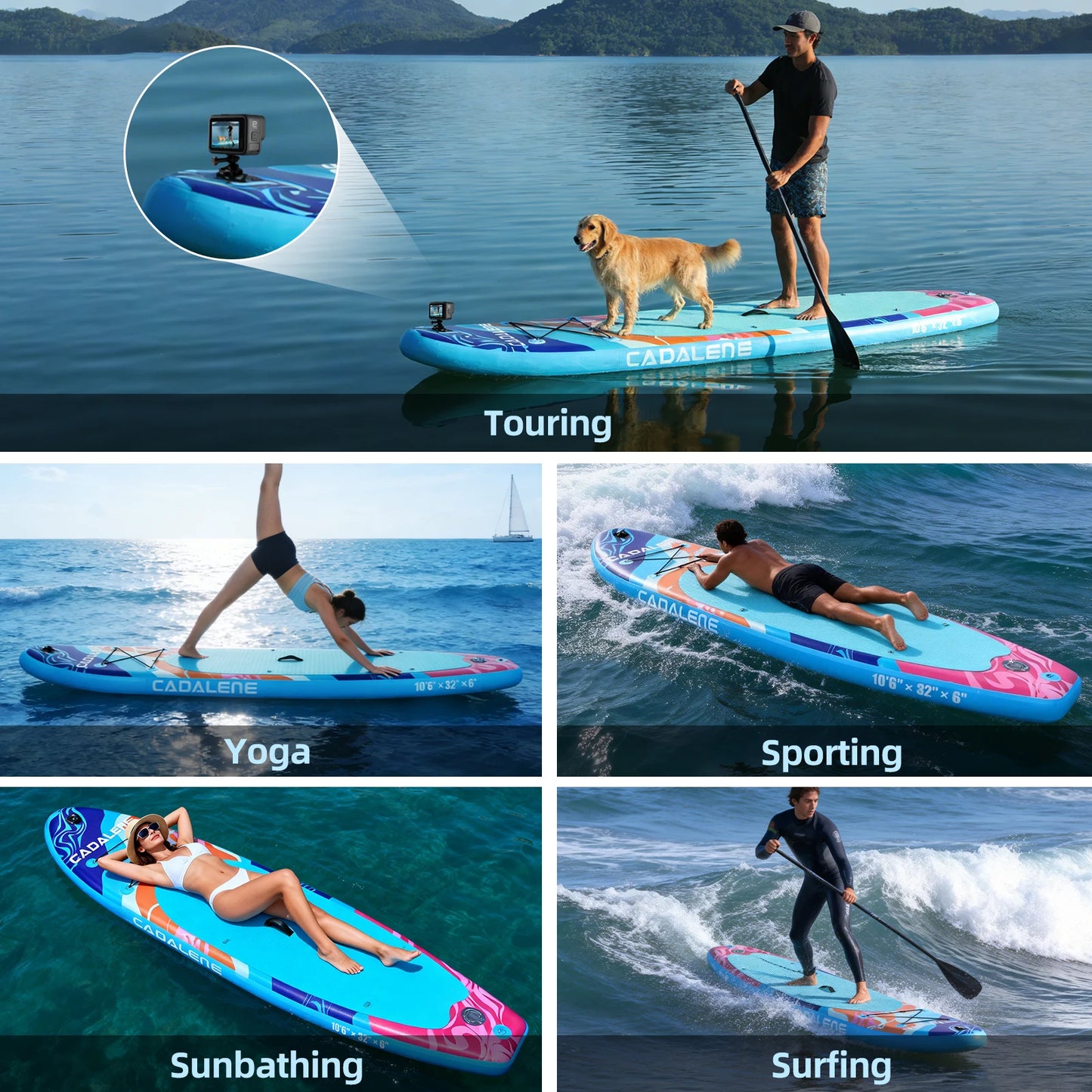 CADALENE Inflatable Stand Up Paddle Board