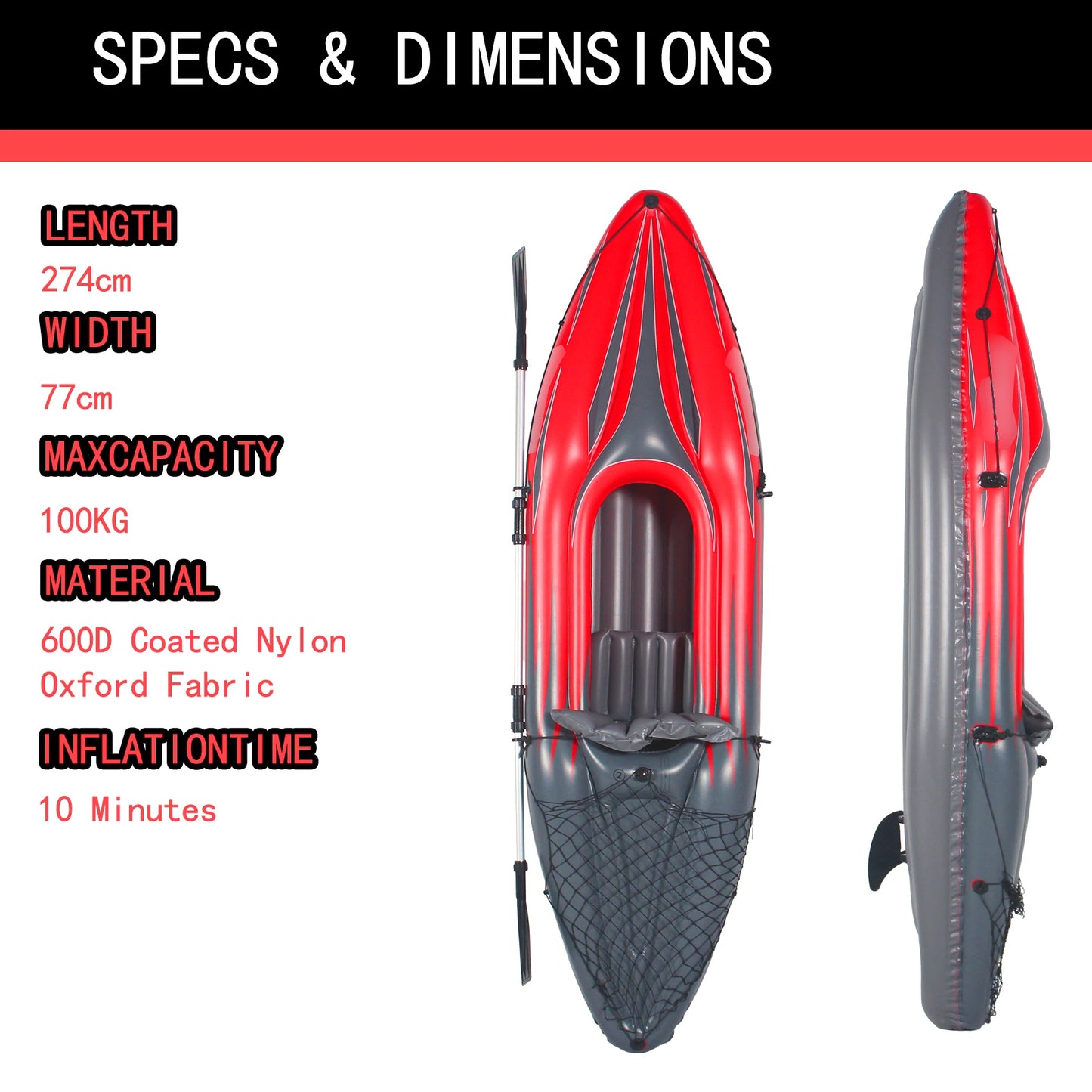 HHSJZWCY Inflatable Kayak Fishing Boat One Person