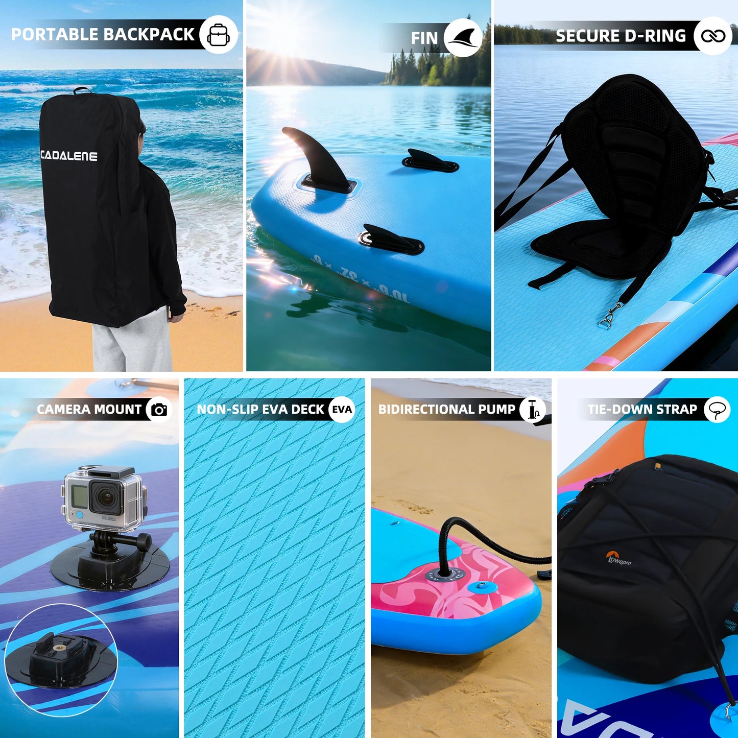 CADALENE Inflatable Stand Up Paddle Board