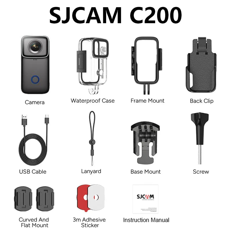 SJCAM C200 Pro 4K Action Camera Waterproof Underwater Sports Cam