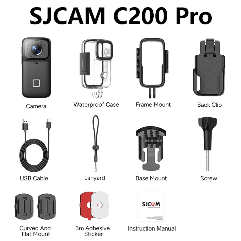 SJCAM C200 Pro 4K Action Camera Waterproof Underwater Sports Cam