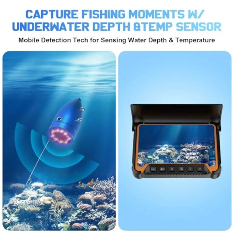 Underwater Fishing Camera With PVC Cable And IR Night Vision For Kayak And Boat