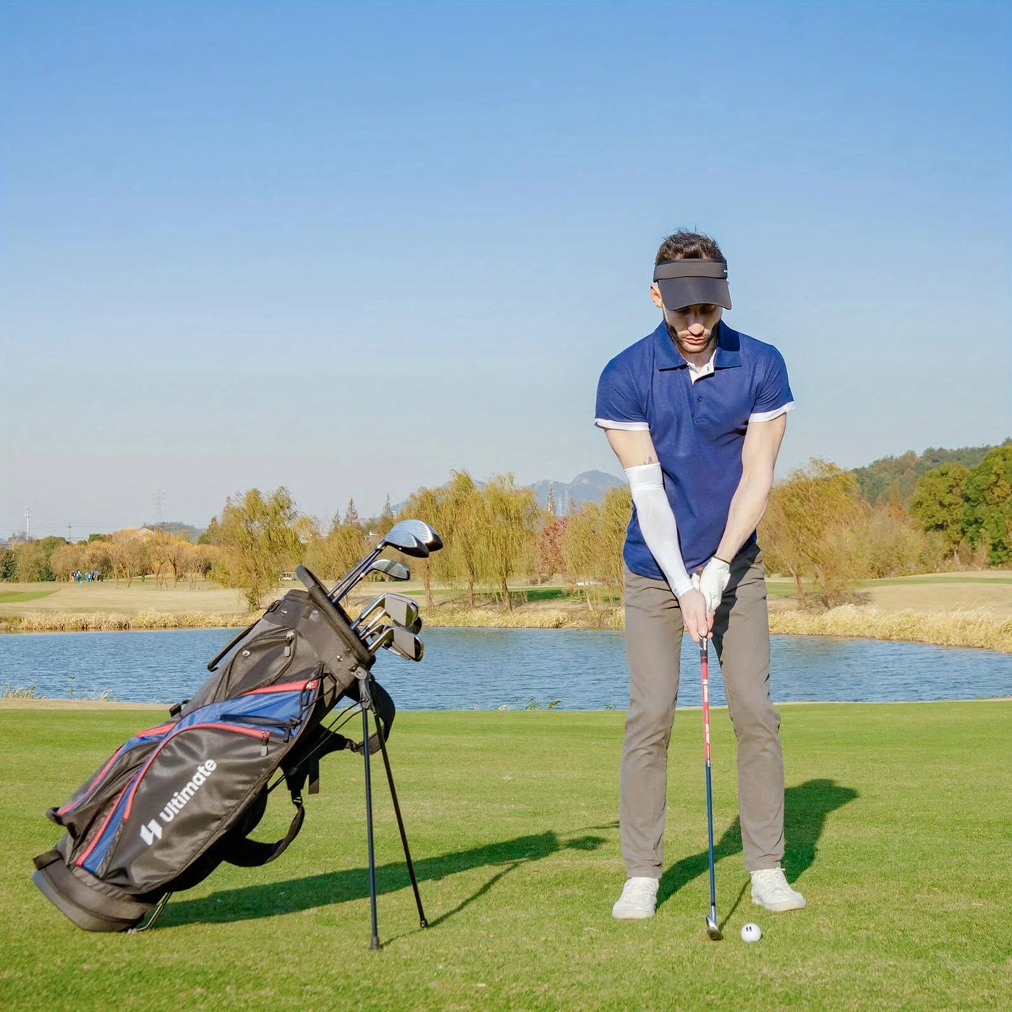 Goplus Men's Complete Golf Club Set With Rain Hood